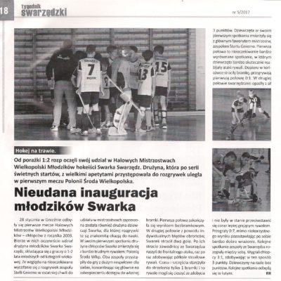 Halowe Mistrzostwa Wielkopolski Młodzików 2017 - turniej 1